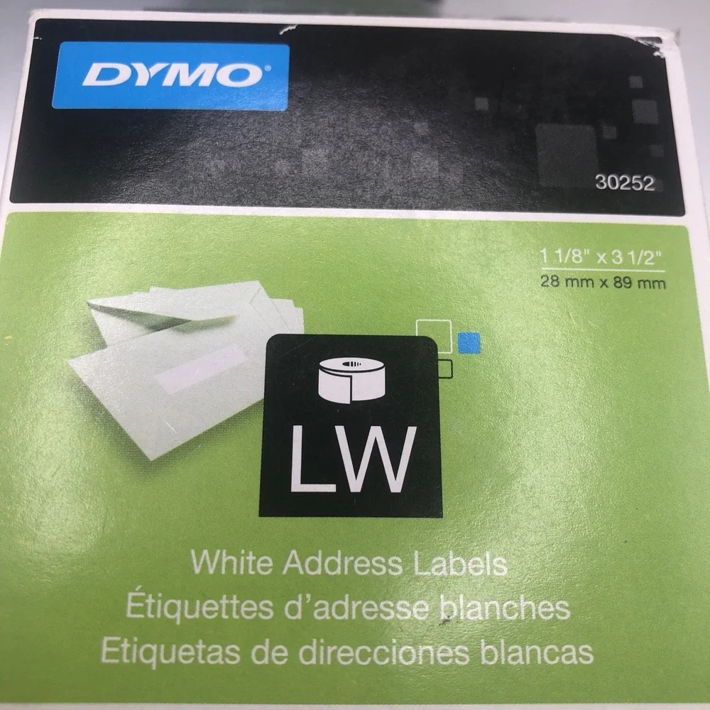 Dymo Labels: Barcode Labels 1738595 Address Labels 30252 Folder Labels 30327